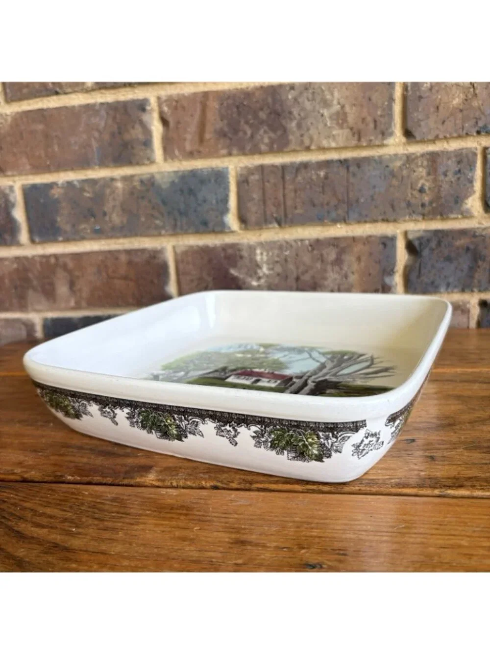 Johnson Bros Friendly Village 10” Square Ceramic Baker